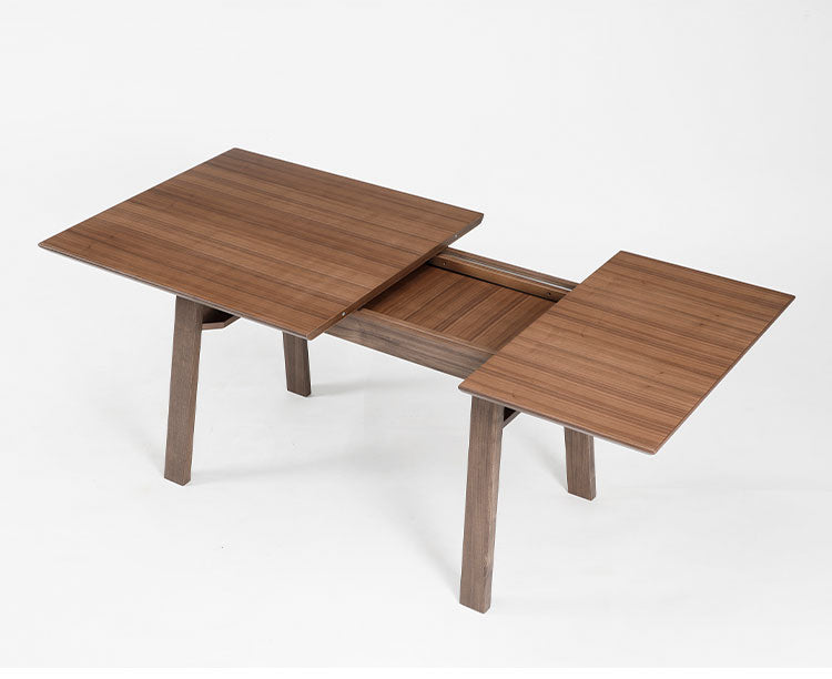 ダイニングテーブル 伸長式 幅110(140cm) 奥行80cm 天然木 木製 食卓 拡張テーブル ナチュラル 北欧 おしゃれ ウォールナット オーク リビング ダイニング(代引不可)