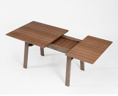 ダイニングテーブル 伸長式 幅110(140cm) 奥行80cm 天然木 木製 食卓 拡張テーブル ナチュラル 北欧 おしゃれ ウォールナット オーク リビング ダイニング(代引不可)