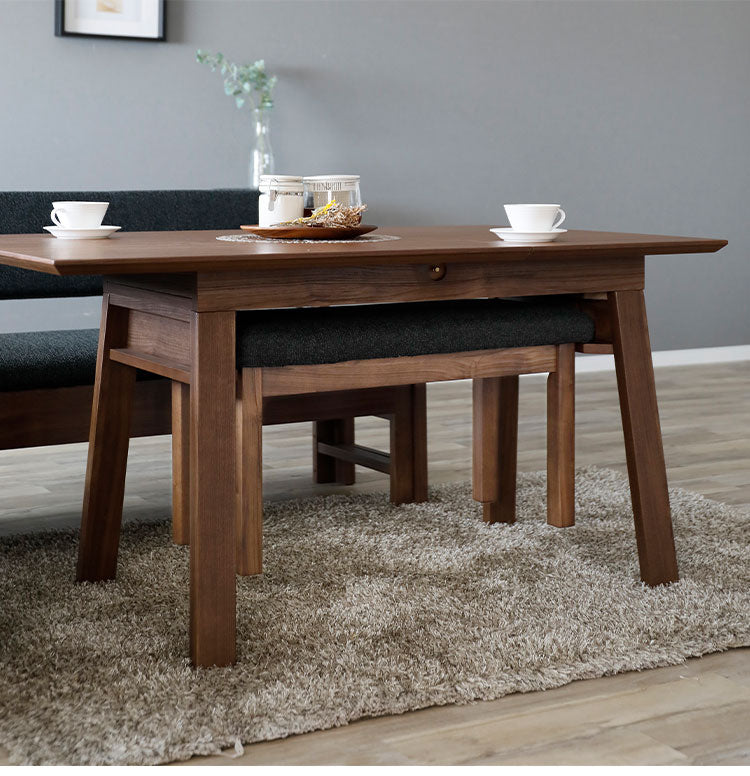 ダイニングセット 4点セット 130cm伸長テーブル 130cm伸長チェア 140cmカウチ 80cmベンチ リビング ダイニングテーブル ダイニングチェア おしゃれ 新生活(代引不可)