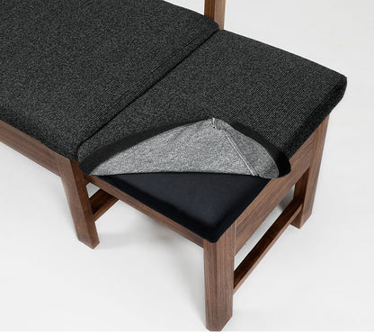 ダイニングチェア 伸長式 幅130(162)cm 2~3人掛け 伸縮 背もたれ付き ファブリック 北欧 おしゃれ ウォールナット オーク 伸長チェア リビング ダイニング 食卓椅子(代引不可)