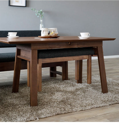 ダイニングテーブル 伸長式 幅130(160cm) 奥行80cm 天然木 木製 食卓 拡張テーブル ナチュラル 北欧 おしゃれ ウォールナット オーク リビング ダイニング(代引不可)