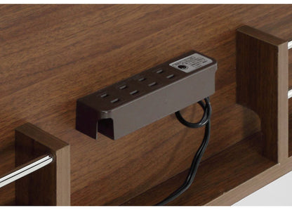 デスク 幅120cm テーブル 天板 デスク コンセント 机 リビングテーブル ダイニングテーブル ブラウン ローテーブル 在宅勤務 リモートワーク パソコンデスク オフィスデスク シンプル(代引不可)