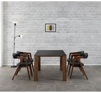 ダイニングテーブル 幅150×奥行90cm 木製 テーブル セラミック 高級感 天板 デスク 机 リビングテーブル ダイニングテーブル ブラウン ローテーブル 在宅勤務 リモートワーク(代引不可)