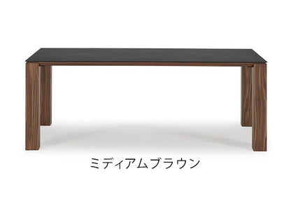 ダイニングテーブル 幅180×奥行90cm 木製 テーブル セラミック 高級感 天板 デスク 机 リビングテーブル ダイニングテーブル ブラウン ローテーブル 在宅勤務 リモートワーク(代引不可)