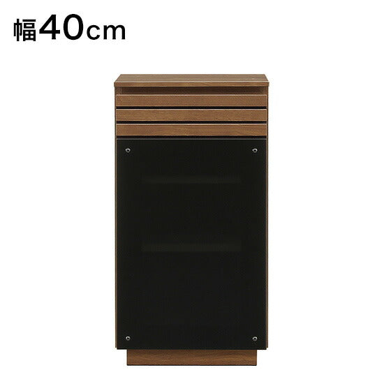 キャビネット ウォールナット 完成品 幅40 奥行40 高さ75 サイドボード ミドルボード テレビ台 ハイタイプ 一人暮らし おしゃれ リビング 収納(代引不可)