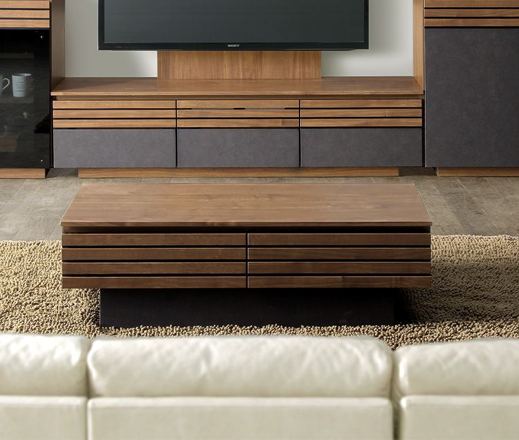 センターテーブル ローテーブル 完成品 幅100 奥行45 高さ30 リビングテーブル 一人暮らし おしゃれ リビング 収納 引き出し ウォールナット(代引不可)