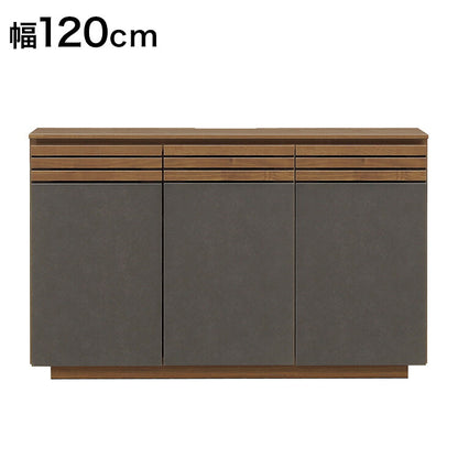 サイドボード セラミック調 ミドルボード 完成品 幅120 奥行40 高さ75 キャビネット テレビ台 ハイタイプ 一人暮らし おしゃれ リビング 収納(代引不可)