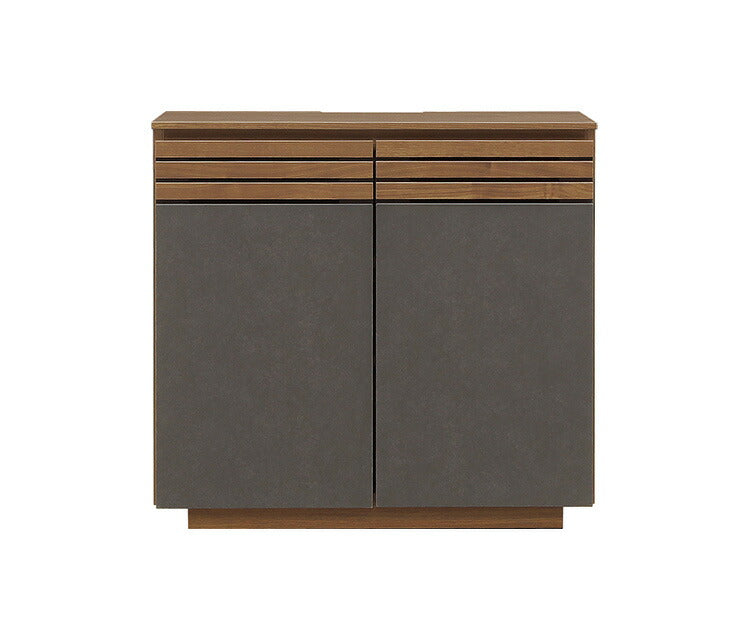 サイドボード セラミック調 ミドルボード 完成品 幅80 奥行40 高さ75 キャビネット テレビ台 ハイタイプ 一人暮らし おしゃれ リビング 収納(代引不可)