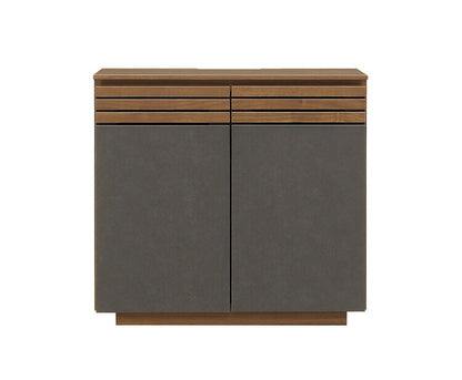 サイドボード セラミック調 ミドルボード 完成品 幅80 奥行40 高さ75 キャビネット テレビ台 ハイタイプ 一人暮らし おしゃれ リビング 収納(代引不可)