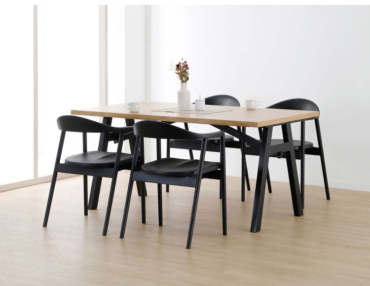 ダイニングチェア 単品 PVC レザー おしゃれ 椅子 イス いす チェア 北欧 ブラック 黒 曲線 美しい(代引不可)