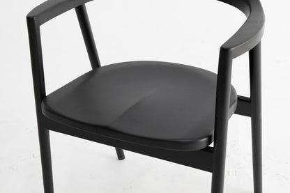 ダイニングチェア 単品 PVC レザー おしゃれ 椅子 イス いす チェア 北欧 ブラック 黒 曲線 美しい(代引不可)