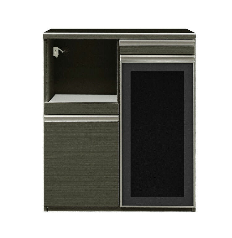 キッチンカウンター レンジ台 幅80 奥行48 高さ95 完成品 ハイグロス カウンターテーブル 作業台 鏡面 おしゃれ 食器棚 キッチン 収納 大容量 北欧(代引不可)