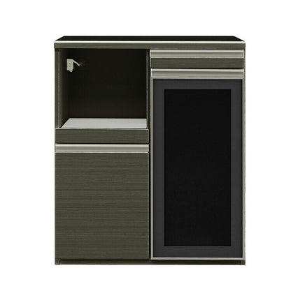 キッチンカウンター レンジ台 幅80 奥行48 高さ95 完成品 ハイグロス カウンターテーブル 作業台 鏡面 おしゃれ 食器棚 キッチン 収納 大容量 北欧(代引不可)