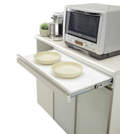 キッチンカウンター レンジ台 幅80 奥行48 高さ95 完成品 ハイグロス カウンターテーブル 作業台 鏡面 おしゃれ 食器棚 キッチン 収納 大容量 北欧(代引不可)