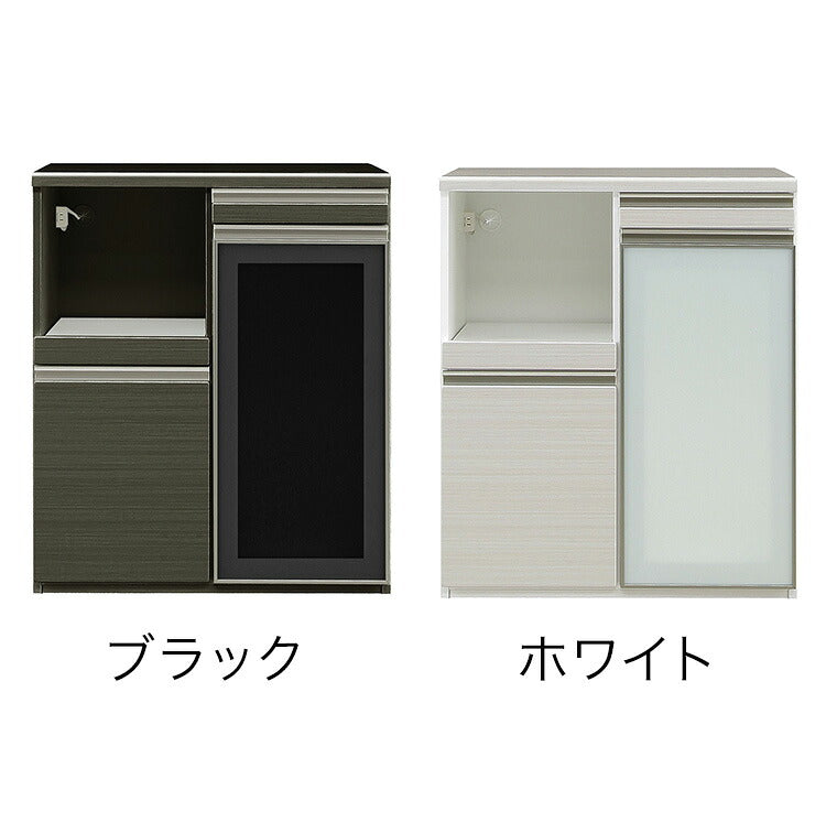 キッチンカウンター レンジ台 幅80 奥行48 高さ95 完成品 ハイグロス カウンターテーブル 作業台 鏡面 おしゃれ 食器棚 キッチン 収納 大容量 北欧(代引不可)