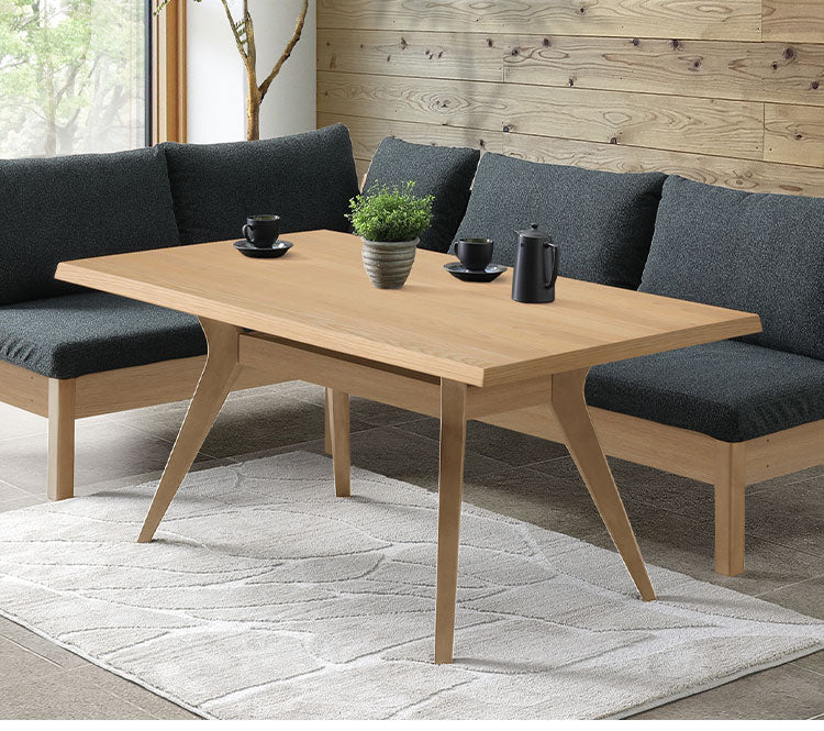 ダイニングテーブル 4人掛け 120×85cm 木製 棚付き 4本脚 リビングテーブル 北欧 おしゃれ ウォールナット オーク リビング ダイニング 食卓 テーブル(代引不可)