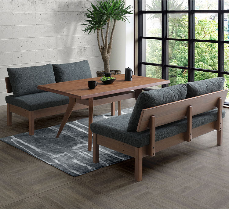 ダイニングテーブル 4人掛け 120×85cm 木製 棚付き 4本脚 リビングテーブル 北欧 おしゃれ ウォールナット オーク リビング ダイニング 食卓 テーブル(代引不可)