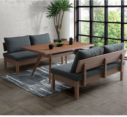 ダイニングテーブル 4人掛け 120×85cm 木製 棚付き 4本脚 リビングテーブル 北欧 おしゃれ ウォールナット オーク リビング ダイニング 食卓 テーブル(代引不可)