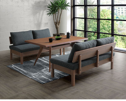 ダイニングセット 4点セット 150cmダイニングテーブル ダイニングチェア 長椅子 チェアアーム リビング ダイニング おしゃれ 新生活(代引不可)