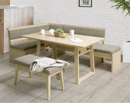 ダイニングセット L字 L型 ダイニングテーブルセット 4点セット 伸長ダイニングテーブル 4人掛け 5人掛け 6人掛け LDセット 伸長式ダイニングテーブル 伸長ベンチ 食卓セット(代引不可)