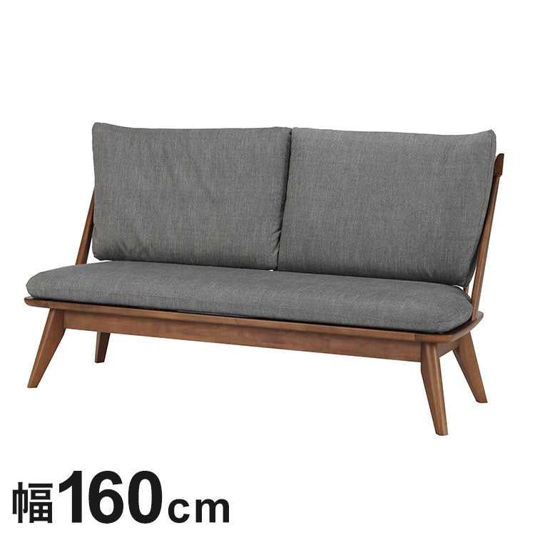 ダイニングベンチ 幅160 単品 背もたれあり ベンチ ソファ おしゃれ 椅子 イス いす チェア ナチュラル ファブリック 北欧(代引不可)