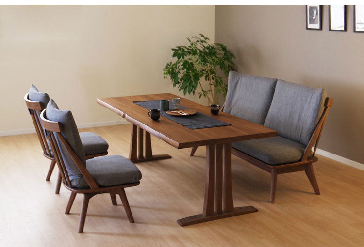 ダイニングベンチ 幅160 単品 背もたれあり ベンチ ソファ おしゃれ 椅子 イス いす チェア ナチュラル ファブリック 北欧(代引不可)