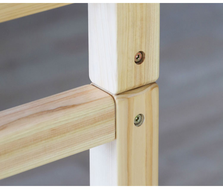 2段ベッド 木製 ヒノキ材 コンセント付き 耐震設計 高さ調節可能 シングルベッド 垂直はしご 分割 分離 寝室 ベッド シンプル 子供部屋 コンパクト おしゃれ 社員寮 学生寮(代引不可)