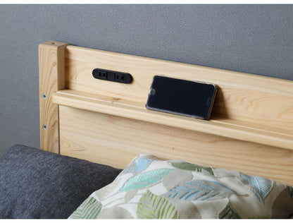 2段ベッド 木製 ヒノキ材 コンセント付き 耐震設計 高さ調節可能 シングルベッド 垂直はしご 分割 分離 寝室 ベッド シンプル 子供部屋 コンパクト おしゃれ 社員寮 学生寮(代引不可)