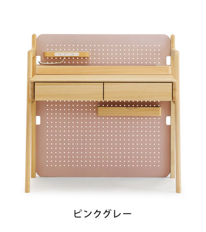 デスク 幅100×奥行55cm 木製 ヒノキ材 学習デスク 勉強机 コンパクト リビング 子供部屋 引き出し付き 子供 子ども キッズ おしゃれ 男の子 女の子 小学生 中学生(代引不可)