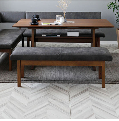 ダイニングベンチ 幅130cm 2人掛け 木製 ファブリック 座面高43.5cm 食卓椅子 長椅子 ヴィンテージ風 おしゃれ ベンチ 椅子 リビング ダイニング(代引不可)