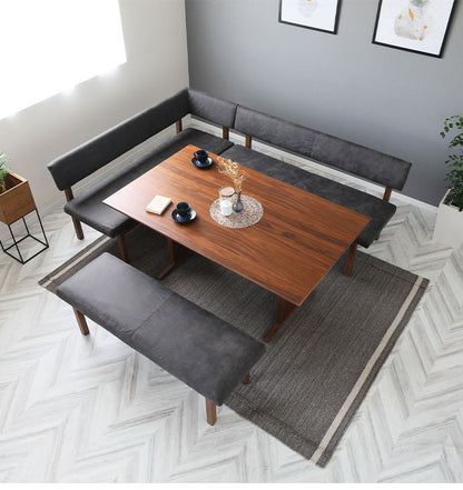 ダイニングチェア 幅150cm 背もたれ付き 長椅子 座面高43.5cm 木製 ファブリック ヴィンテージ風 おしゃれ チェア リビング ダイニング 椅子(代引不可)