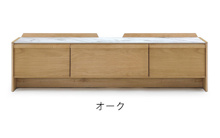 テレビ台 幅155cm セラミック ローボード 完成品 オーク ウォールナット 背面化粧 TVボード リビングボード インテリア リビング ダイニング 一人暮らし ファミリー 家族(代引不可)
