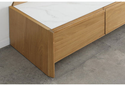 テレビ台 幅155cm セラミック ローボード 完成品 オーク ウォールナット 背面化粧 TVボード リビングボード インテリア リビング ダイニング 一人暮らし ファミリー 家族(代引不可)