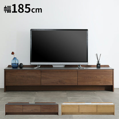 テレビ台 幅185cm セラミック ローボード 完成品 オーク ウォールナット 背面化粧 TVボード リビングボード インテリア リビング ダイニング 一人暮らし ファミリー 家族(代引不可)
