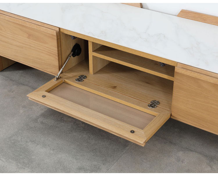 テレビ台 幅185cm セラミック ローボード 完成品 オーク ウォールナット 背面化粧 TVボード リビングボード インテリア リビング ダイニング 一人暮らし ファミリー 家族(代引不可)