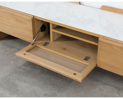 テレビ台 幅185cm セラミック ローボード 完成品 オーク ウォールナット 背面化粧 TVボード リビングボード インテリア リビング ダイニング 一人暮らし ファミリー 家族(代引不可)