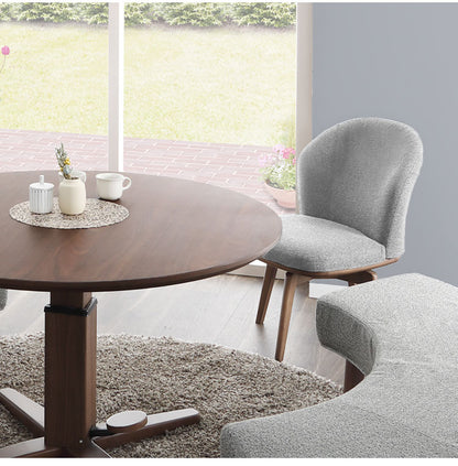 ダイニングチェア 回転チェア 背もたれ付き 座面高43cm ファブリック 木製 モダン 北欧 おしゃれ チェア 回転椅子 リビング ダイニング ラウンジ(代引不可)