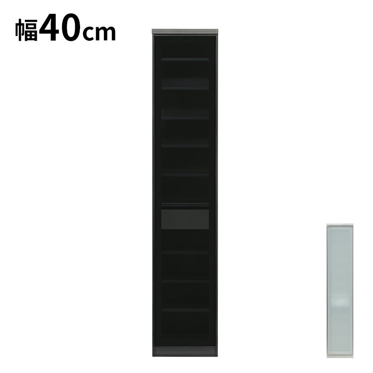 食器棚 幅40cm ダイニングボード 右開き 左開き ガラス戸 ブラック ホワイト コンパクト レンジ台 キッチンボード ダイニングボード リビング ダイニング 台所 家族 ファミリー(代引不可)