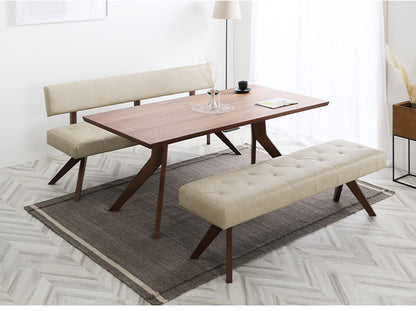 ダイニング 3点セット 150cmテーブル ダイニングチェア ベンチ リビング ダイニング おしゃれ 新生活 ダイニングテーブル 長椅子 チェア(代引不可)