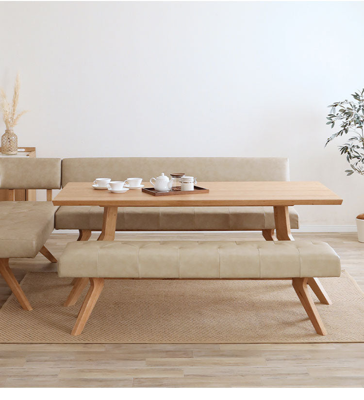 ダイニングテーブル 180×90cm 木製 リビングテーブル ナチュラル 木目 おしゃれ ウォールナット オーク リビング ダイニング 食卓 テーブル(代引不可)