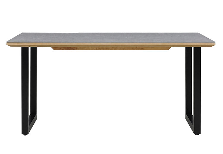 ダイニングテーブル 4人掛け 150×90cm リビングテーブル アイアン脚 脚間調節可能 モダン 北欧 おしゃれ 食卓 リビング ダイニング セラミック テーブル(代引不可)