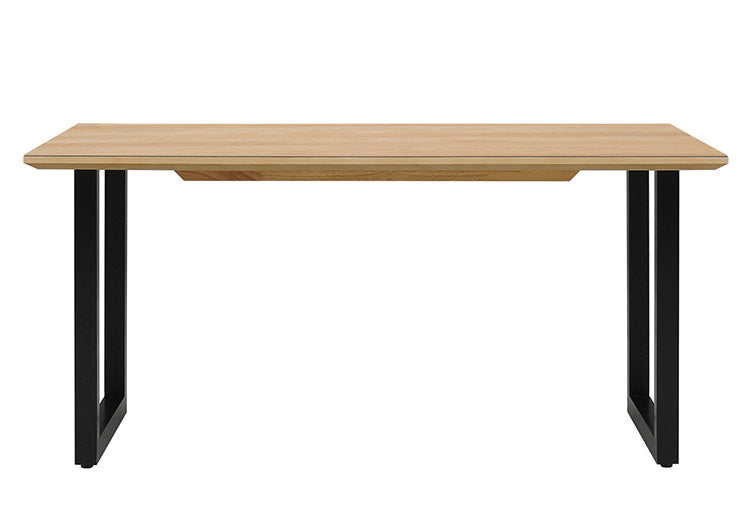 ダイニングテーブル 4人掛け 150×90cm リビングテーブル アイアン脚 脚間調節可能 モダン 北欧 おしゃれ 食卓 リビング ダイニング オーク テーブル(代引不可)