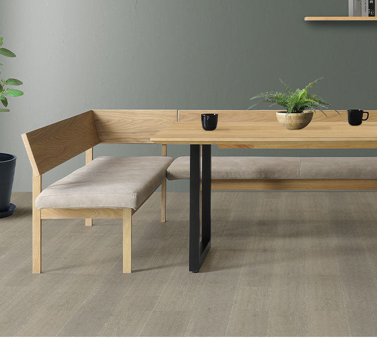 ダイニングセット オーク 3点セット 150cmテーブル 160cmチェア 160cmカウチ リビング ダイニングテーブル ダイニングチェア おしゃれ 新生活(代引不可)