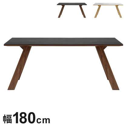 ダイニングテーブル セラミック 幅180 単品 6人掛け セラミックダイニングテーブル おしゃれ 北欧 耐熱 耐汚 防水 北欧 ブラック ホワイト 白 食卓テーブル(代引不可)