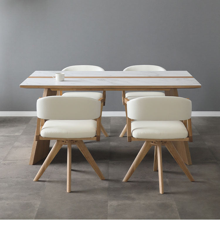 ダイニング 5点セット チェア4脚 150×90cmテーブル リビング ダイニングテーブル ダイニングチェア 回転チェア おしゃれ 新生活(代引不可)