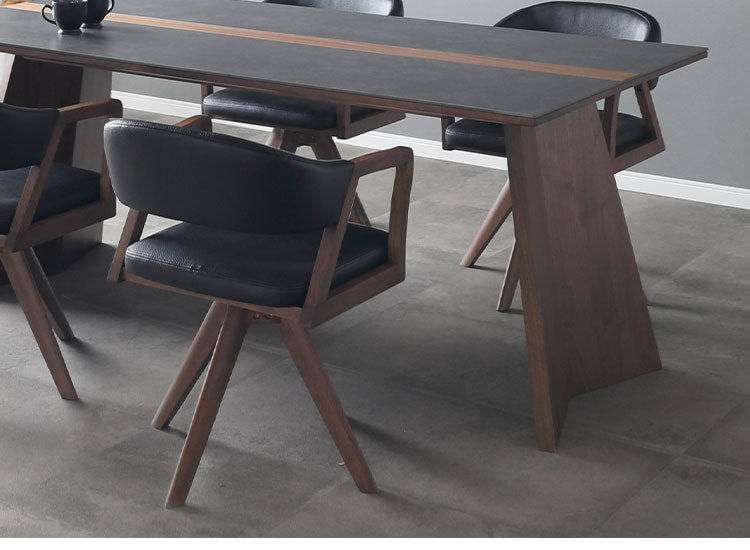 ダイニング 5点セット チェア4脚 180×90cmテーブル リビング ダイニングテーブル ダイニングチェア 回転チェア おしゃれ 新生活(代引不可)