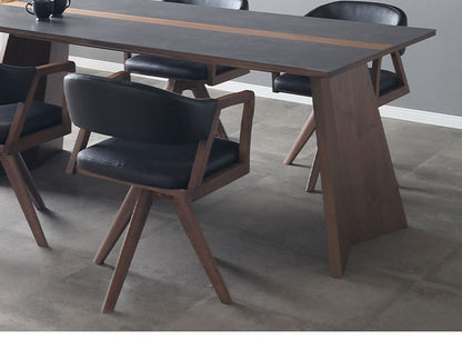 ダイニング 5点セット チェア4脚 180×90cmテーブル リビング ダイニングテーブル ダイニングチェア 回転チェア おしゃれ 新生活(代引不可)