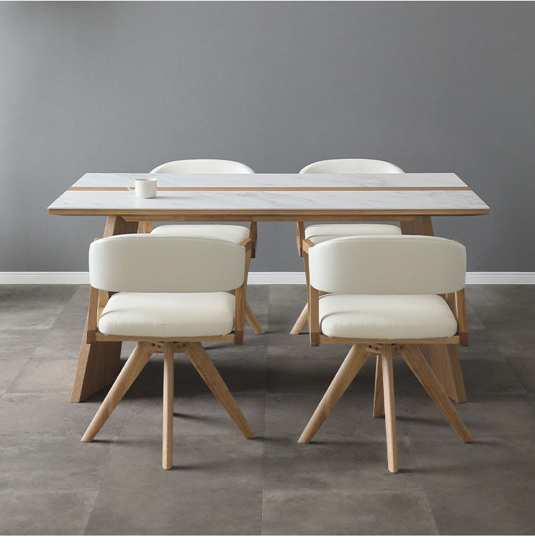 ダイニング 5点セット チェア4脚 180×90cmテーブル リビング ダイニングテーブル ダイニングチェア 回転チェア おしゃれ 新生活(代引不可)