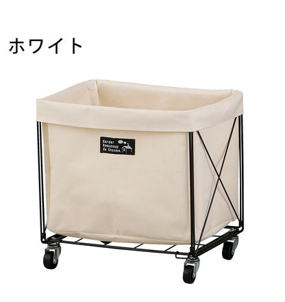 ランドリーバスケット ワゴンカート 折りたたみ キャスター付き 収納 コンパクト シンプル モダン センプリチェ・スクエアカート おしゃれ かわいい キャスター スリム ランドリー ワイヤー 収納 洗濯