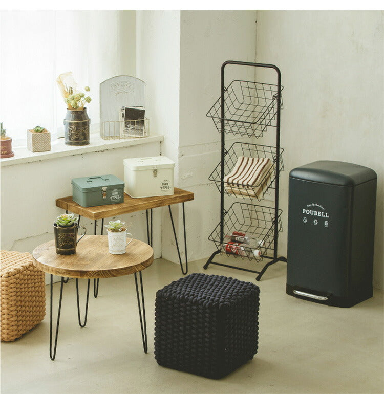 ラック 棚 おしゃれ バスケット 3段 収納ラック 収納 シェルフ 洗面所 ランドリー スタンドラック シンプル キッチン サニタリー 店舗 ディスプレイ 什器 かわいい モダン シンプル コンパクト 北欧